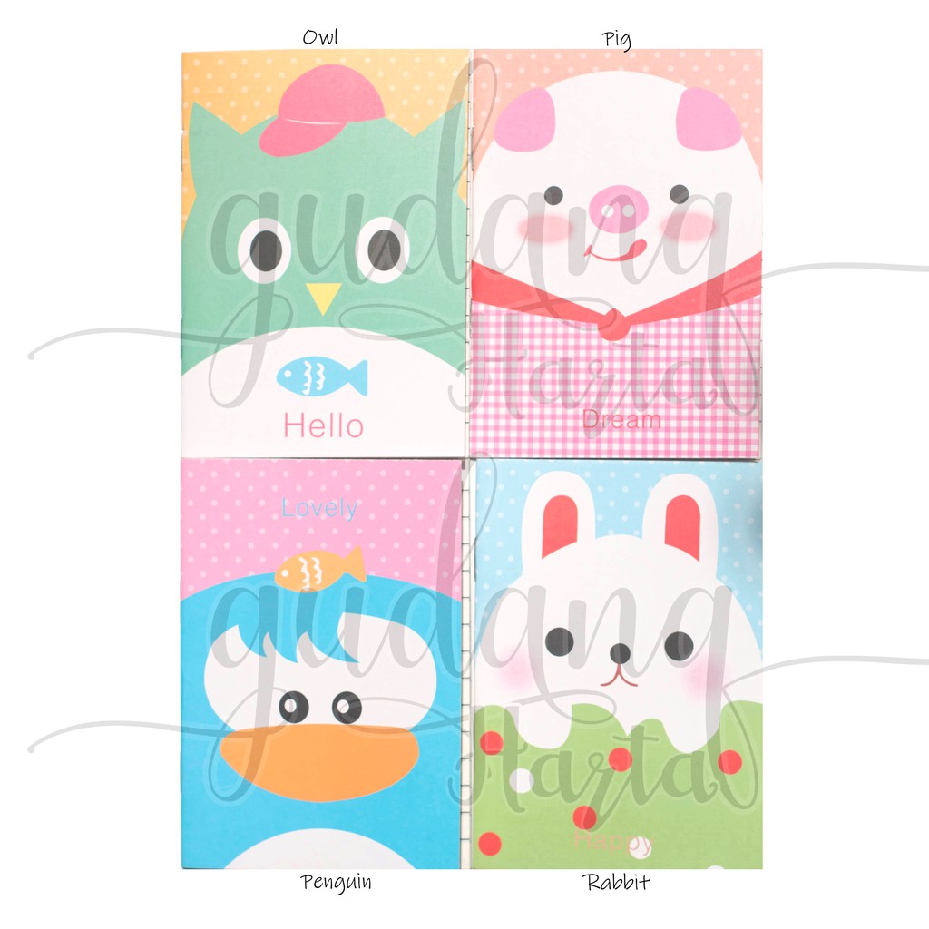 

Notebook Mini Owl Pig Penguin Babi Kelinci Rabbit Buku Catatan Lucu Murah GH 308093
