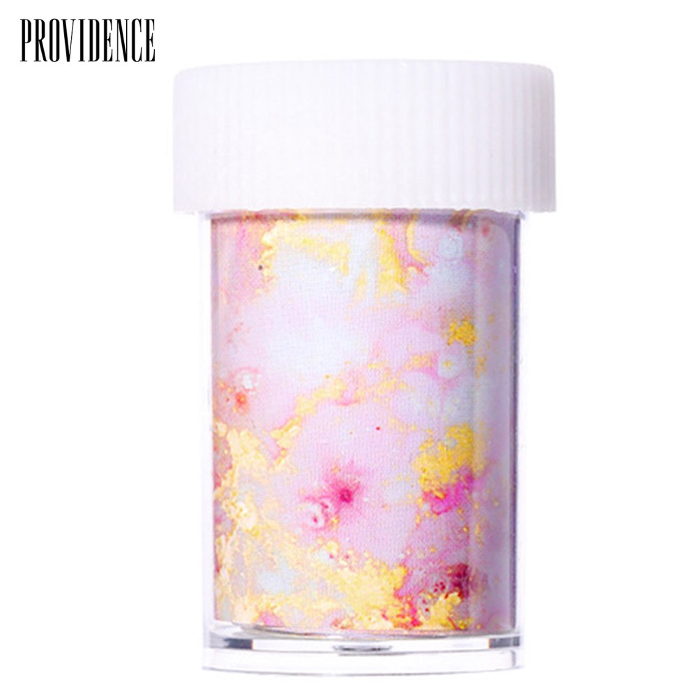 Providence Marble Stained Starry Nail Art Sticker Pink Blue Foil Manicure Transfer Decals