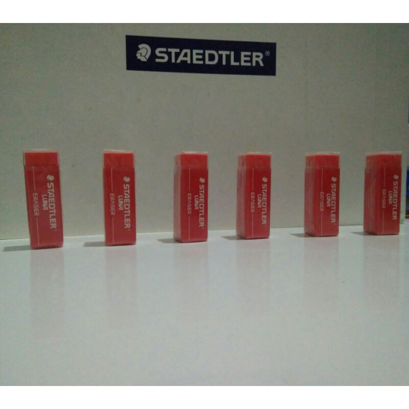 

setip hapus penghapus staedler staedtler Luna eraser merah 3pcs