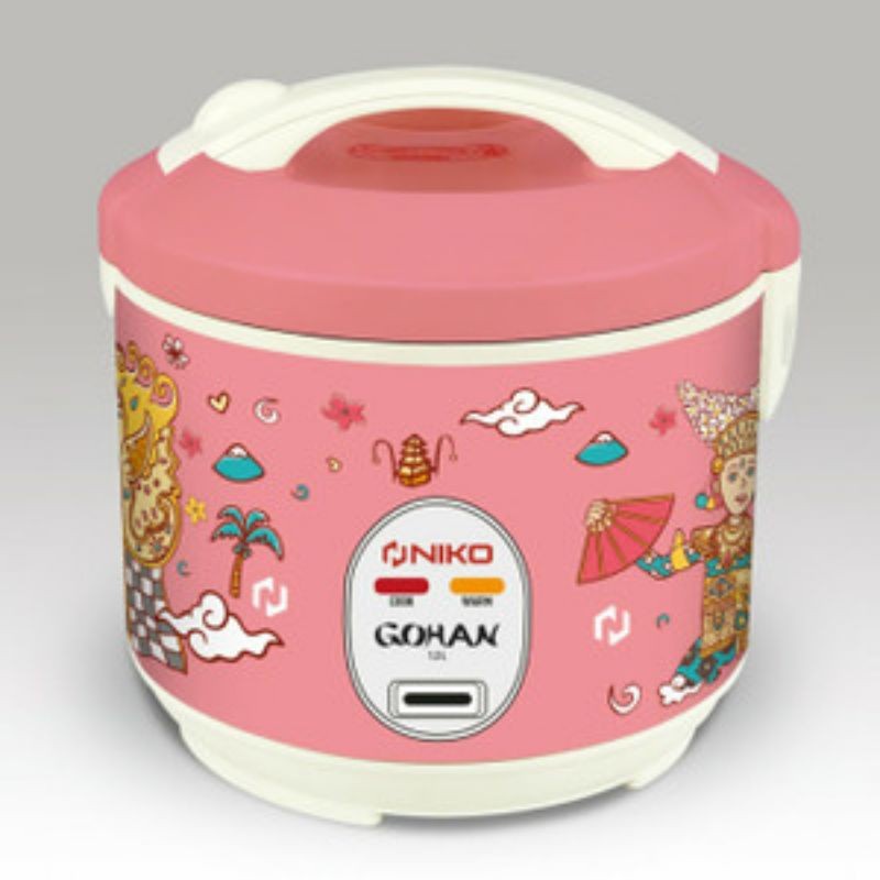 Niko Rice Cooker Kecil 1.2 L GOHAN Tropical Penanak Nasi 3in1 Mejikom ORI