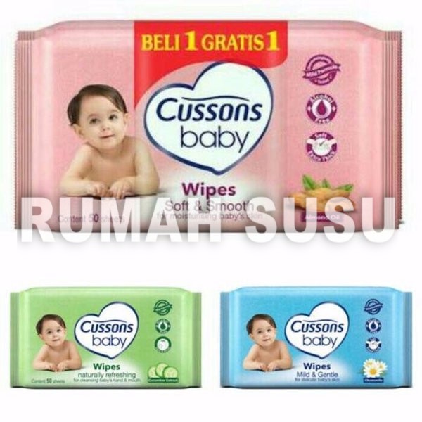 CUSSONS TISSUE BASAH BUY 1 GET 1 (50'S + 50'S)