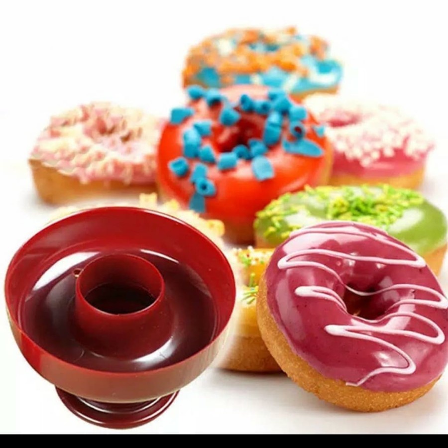 Cetakan donat bulat donut cutter pastry cake mold kitchen dapur alat masak doughnut maker adonan kue