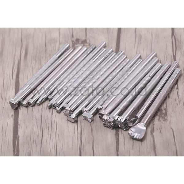 

Leather craft Stamp & Swivel cutter SET ( isi 20 pcs ) I PROMOB21