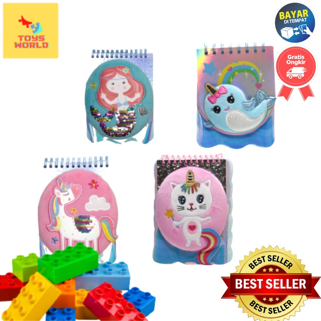 

Buku tulis agenda / Notebook / Notepad motif Unicorn, Mermaid, Cat, Dolphin F2086