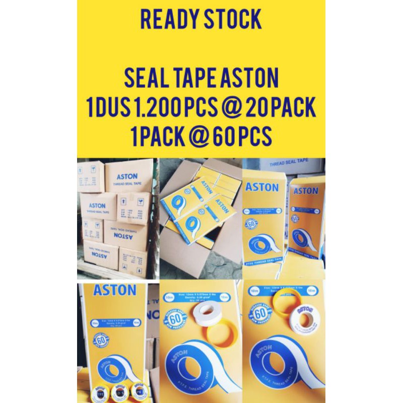 MUTU PREMIUM ! seal tape aston tebal premium 10 mtr