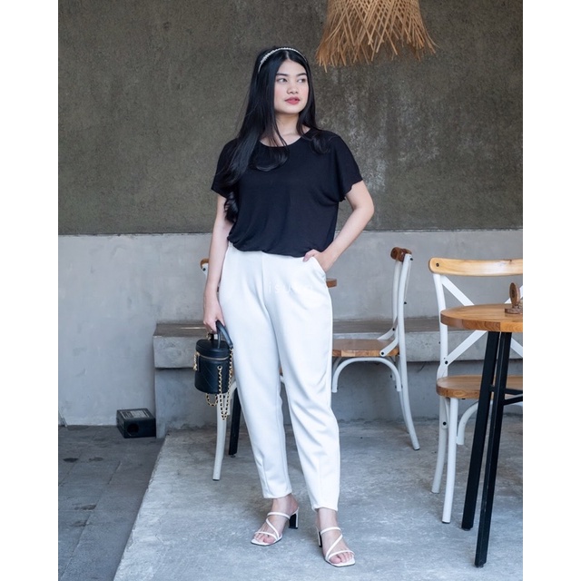 MOMELCA by ISUKA FASHION CELANA WANITA KERJA BIG SIZE OVER SIZE ALINA  & ISUKA CARISA PANTS