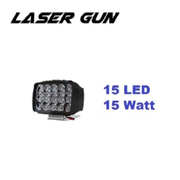 Lampu LED Sorot Tembak 15 Mata Motor Mobil Laser Gun Super Terang