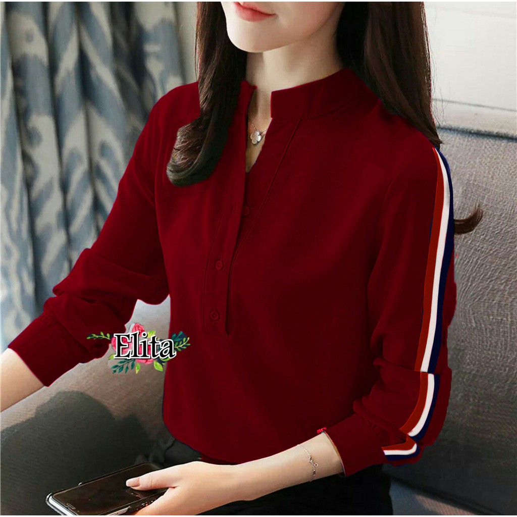 FWG - ELITA BLOUSE / BLOUSE KOREA / BLOUSE WANITA KOREA / PAKAIAN WANITA / ATASAN MURAH