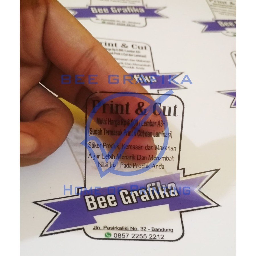 

STIKER Transparan LABEL PRINT & CUT A3+ (bening)