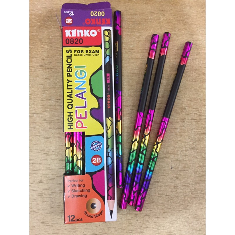 

Pinsil/pensil/pencil Pelangi 2B Kenko