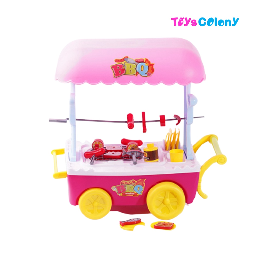 Gerobak BBQ Cart Play Set Include 38pcs 922-52