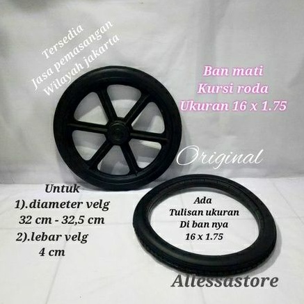 ban mati kursi roda uk 16 x 1.75 original