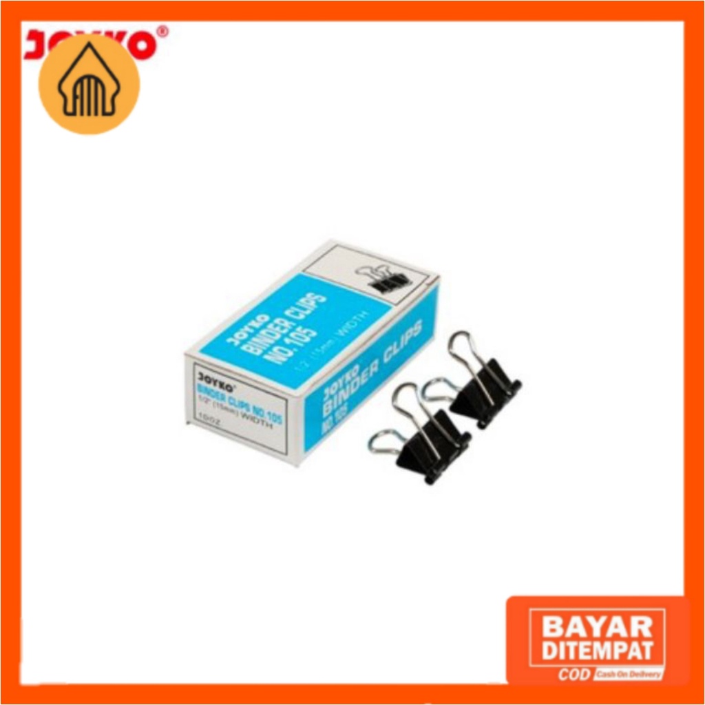 

Binder Clips Penjepit Kertas Joyko no. 105 ukuran panjang 15mm