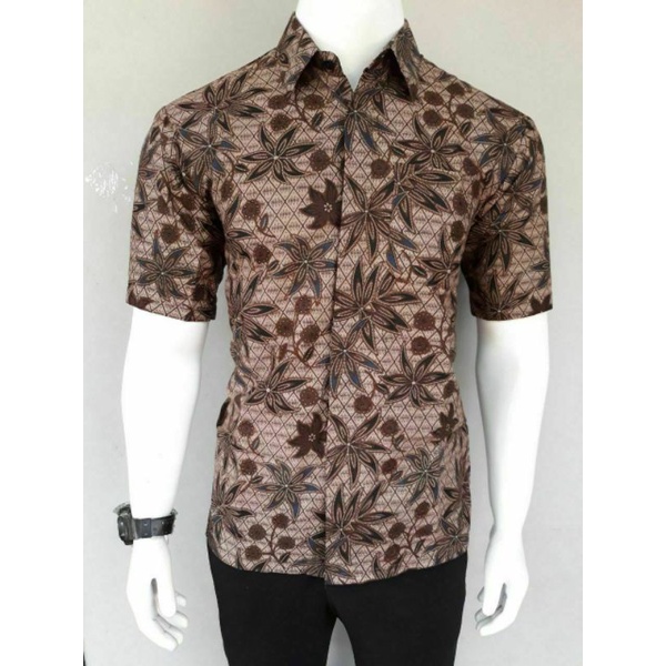 Batik Pria Lengan Pendek MOTIF Hem Baju Batik Pria Kemeja Batik Pria Lengan Pendek  Size M L XL XXL Seragam Batik Kerja