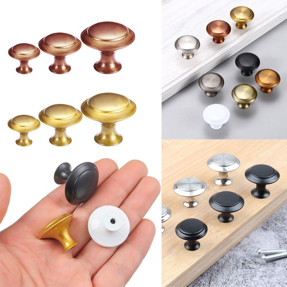 Preva 2pcs/lot Tarikan Lemari Peralatan Dapur Bentuk Bulat Furniture Fitting Gagang Pintu Lemari