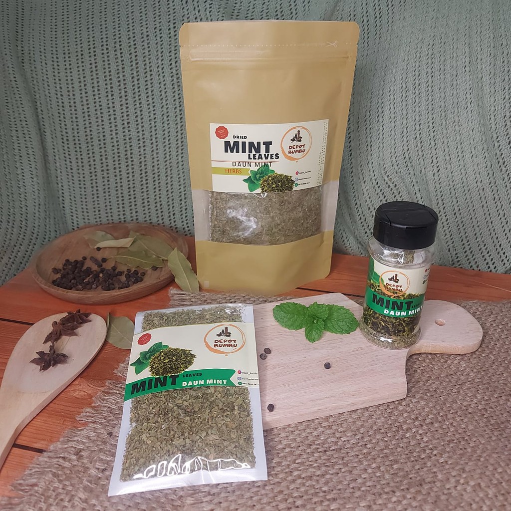 

Daun MINT remah PACK 100gr MINT Leaves DEPOT BUMBU