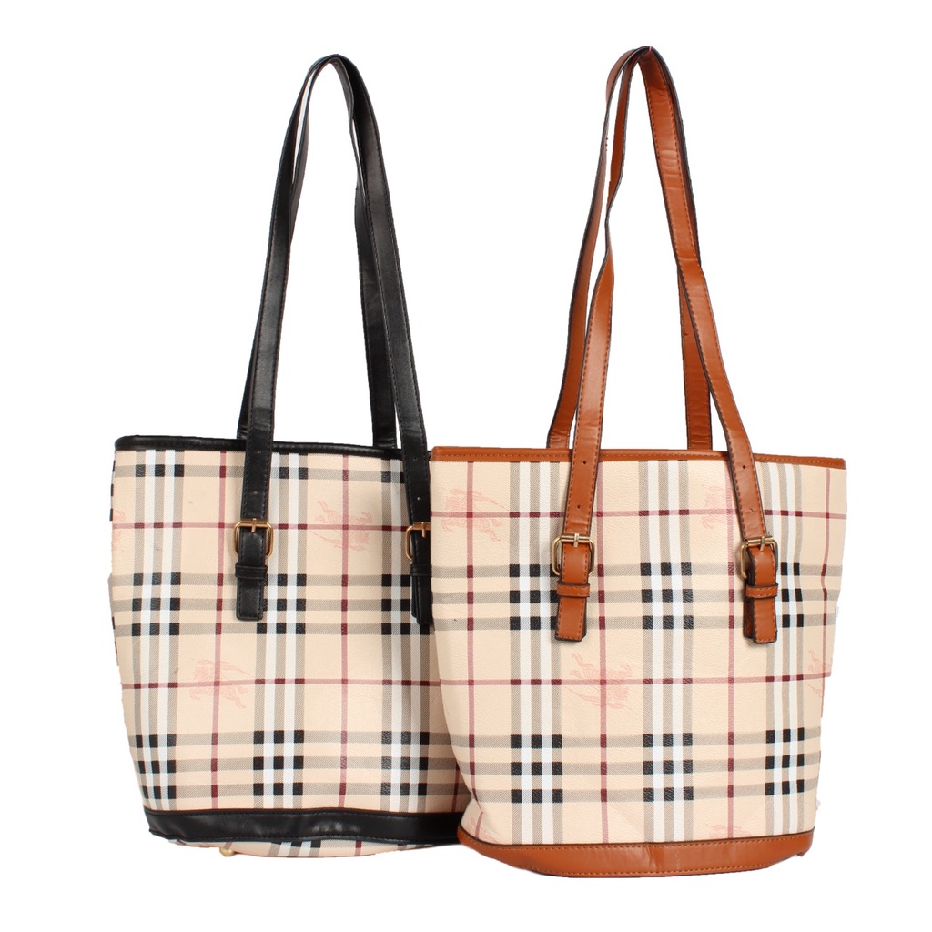 TASHAPPY EL 5917 tas TOTE BAG Tartan Stylish wanita import model korea supplier tas import