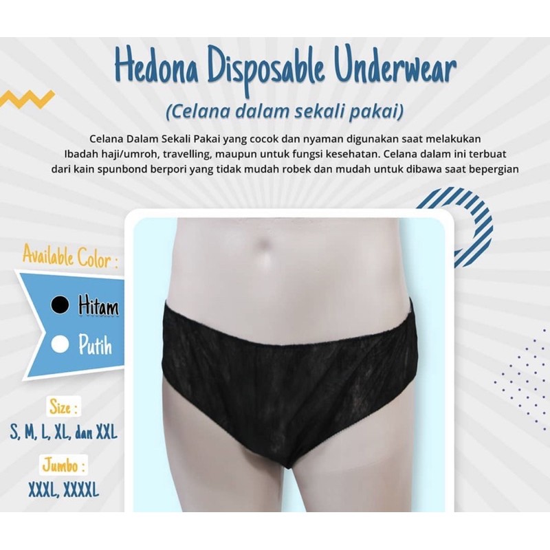 Hedona Disponsable Underwear Celana Dalam Sekali Pakai 1 Pack