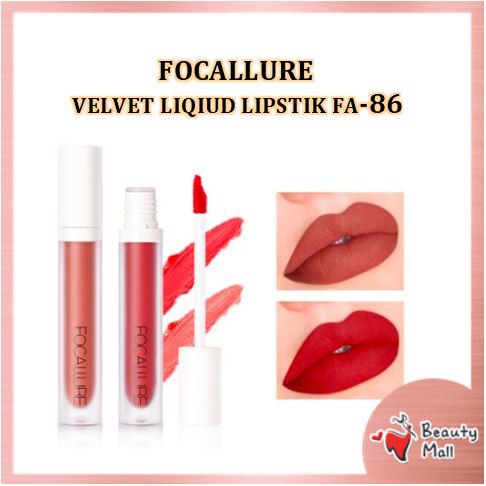 Focallure Velvet Liquid Lipstik tahan air tahan lama 9