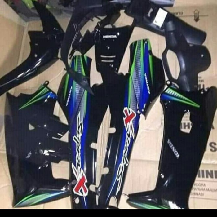 Full body Supra x lama list hijau / full body Supra x 100 list hijau