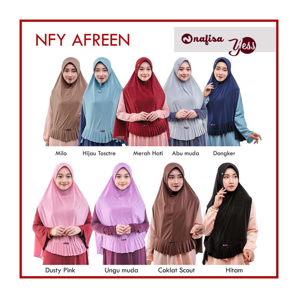 Nafisa Afreen - Jilbab Instan Bergo - Hilbab Syari Rempel -  Hijab Modern Kekinian