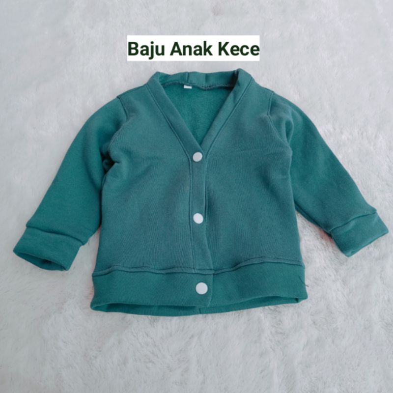 Kardigan Fleece Size L Usia 4 Tahun Kardigan Anak Perempuan Kardigan Anak Laki-Laki Masa Kini