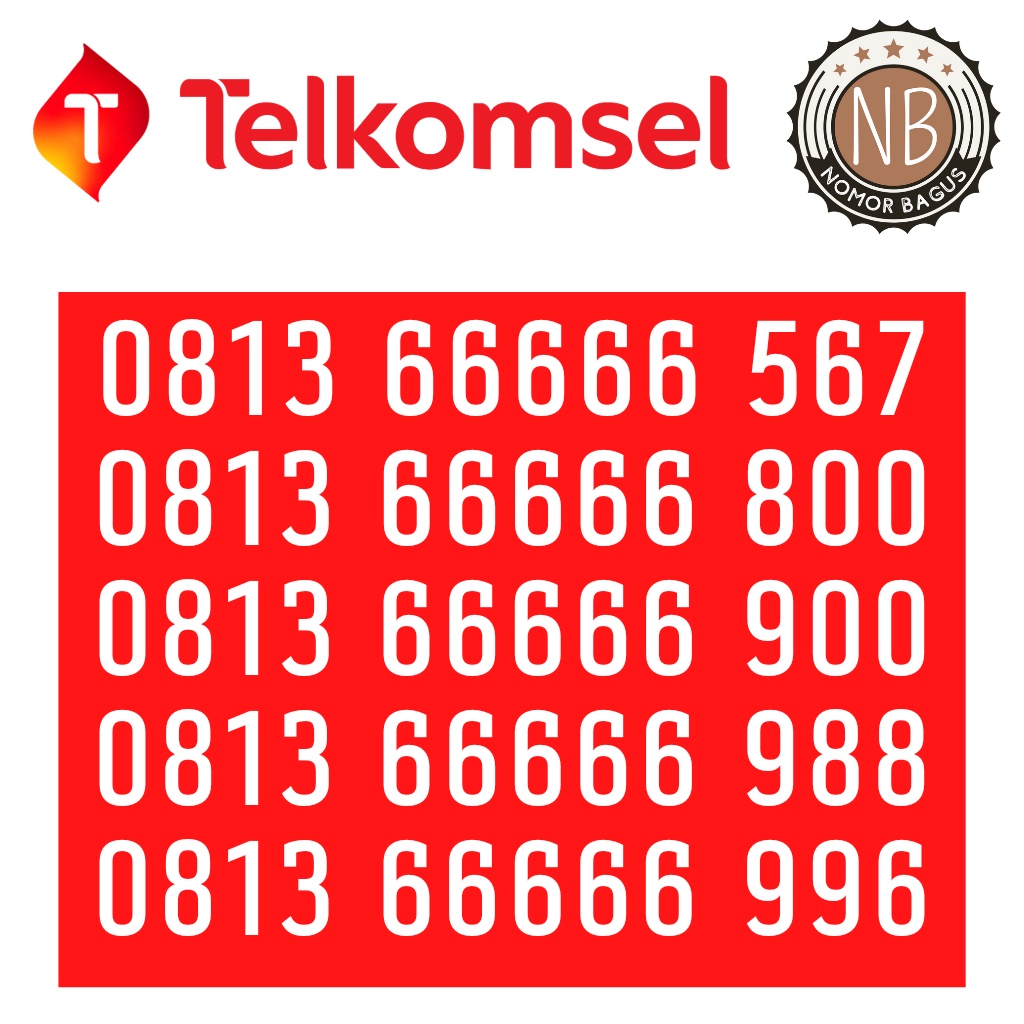Kartu perdana telkomsel simpati nomor cantik 66666 xxx panca 66666