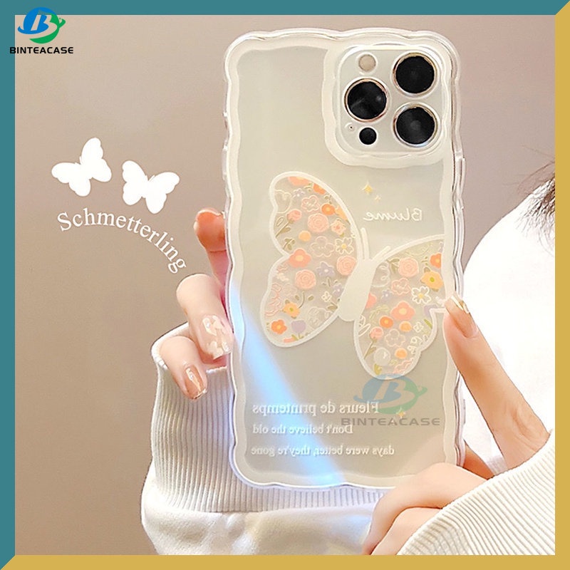 Casing TPU IPhone 14 14 Pro MAX 11 Pro 11 Pro MAX 12 12 Pro 12 Pro MAX IPhone 13 Pro MAX X XR XS MAX 6 6S 7 8 Plus Motif Butterfly