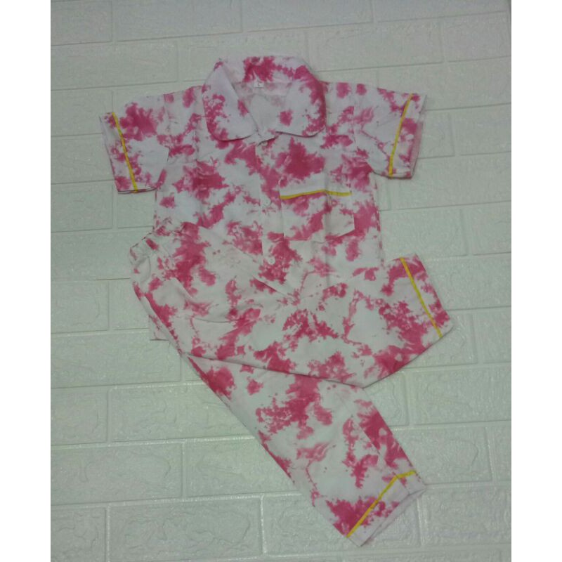 BAJU TIDUR ANAK TIE DYE JUNIOR / PIYAMA ANAK JUNIOR 6 -12 THN