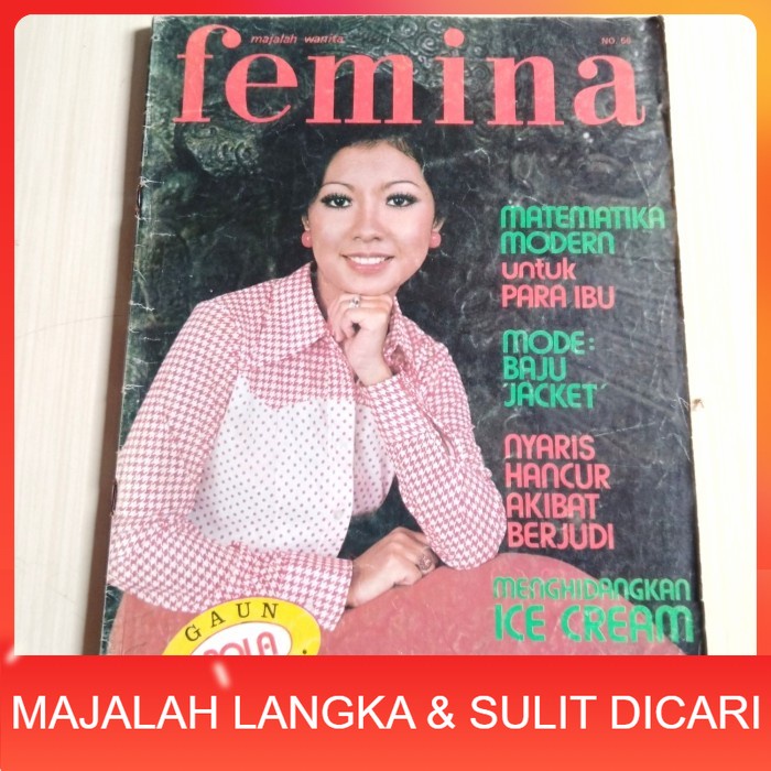 Majalah FEMINA No.56 Apr 1975 LENA SUNARYA Langka