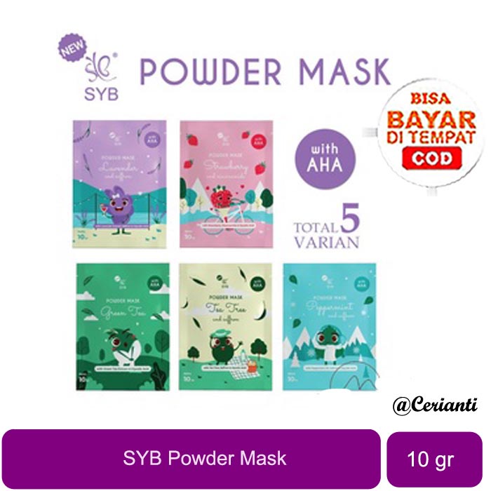 SYB Powder Mask 10g Sachet | Powder Mask | Masker Wajah | Masker Bubuk | Face Mask (✔BPOM) 10gram_Cerianti