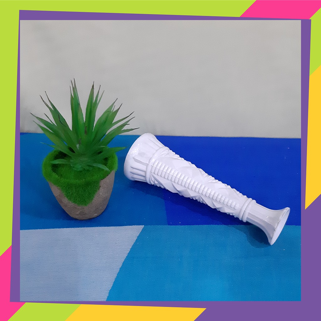 330D1 / Vas bunga melamin gading putih / Pot bunga melamin gading putih