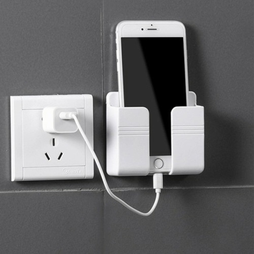 Rak Charger Holder Tempel Dinding 4 Pengait  Rak Remote Dinding Wall Phone Holder 4 Kait