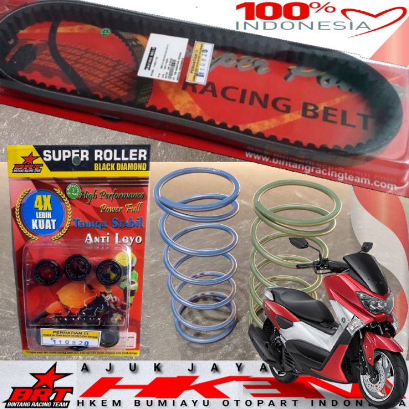 BRT PAKET CVT UPGRADE CVT N MAX BRT NMAX155 PER CVT BRT 10% 15% 20% BRT SUPER SPRING + ROLLER RACING
