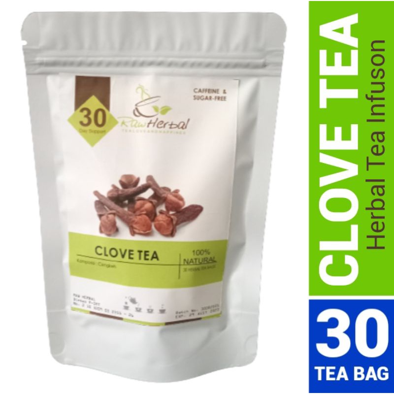 RAW TISANE Clove Tea : Teh Celup Cengkeh Isi 30 Tea Bag