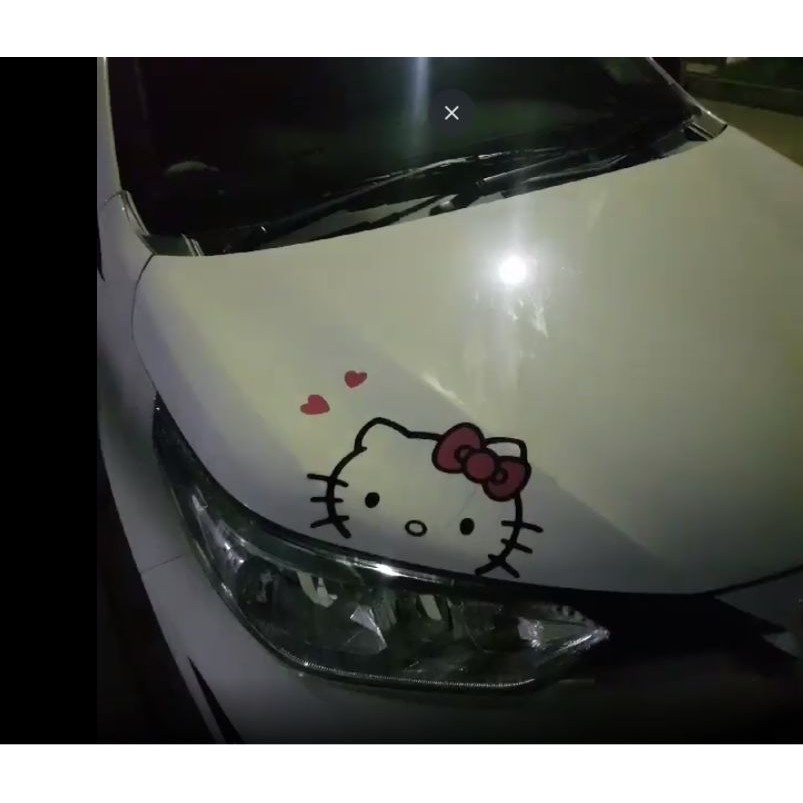 Stiker Hello Kitty Mobil Cutting Sticker Hello Kitty Kaca Mobil Helo Kity