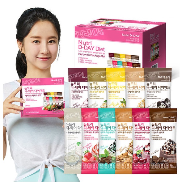 DIET PROTEIN Korea Nutri D Day Ice Cream Flavor Shake Mix isi 14 sachet / Diet Korea