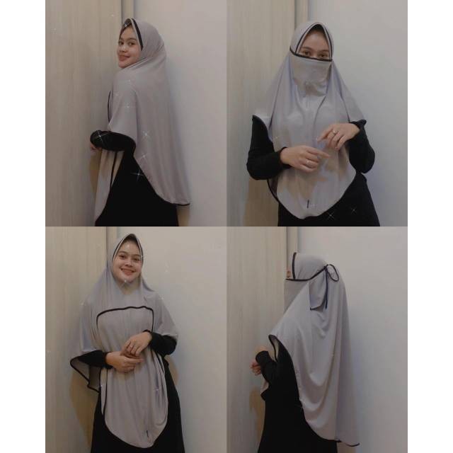 bergo Niqob Fatimah list 3in1 jersey