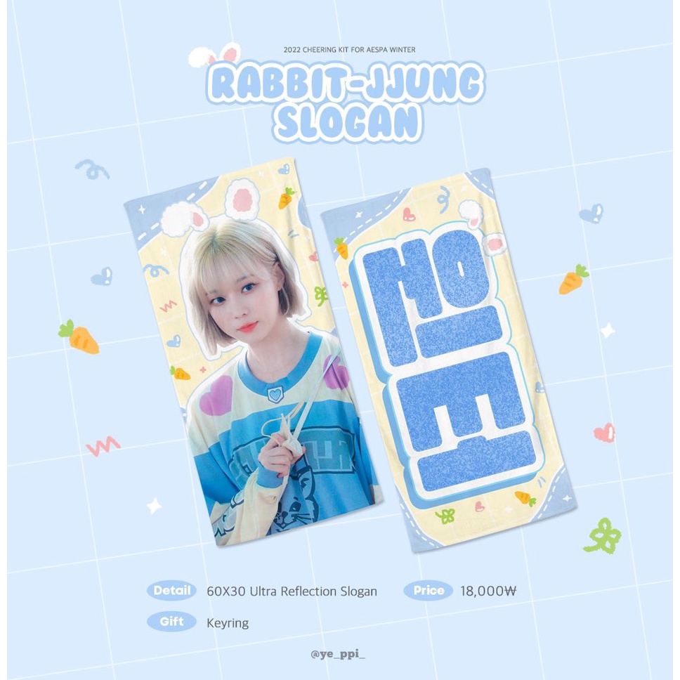 BACA DESKRIPSI WINTER AESPA BUNNY SLOGAN