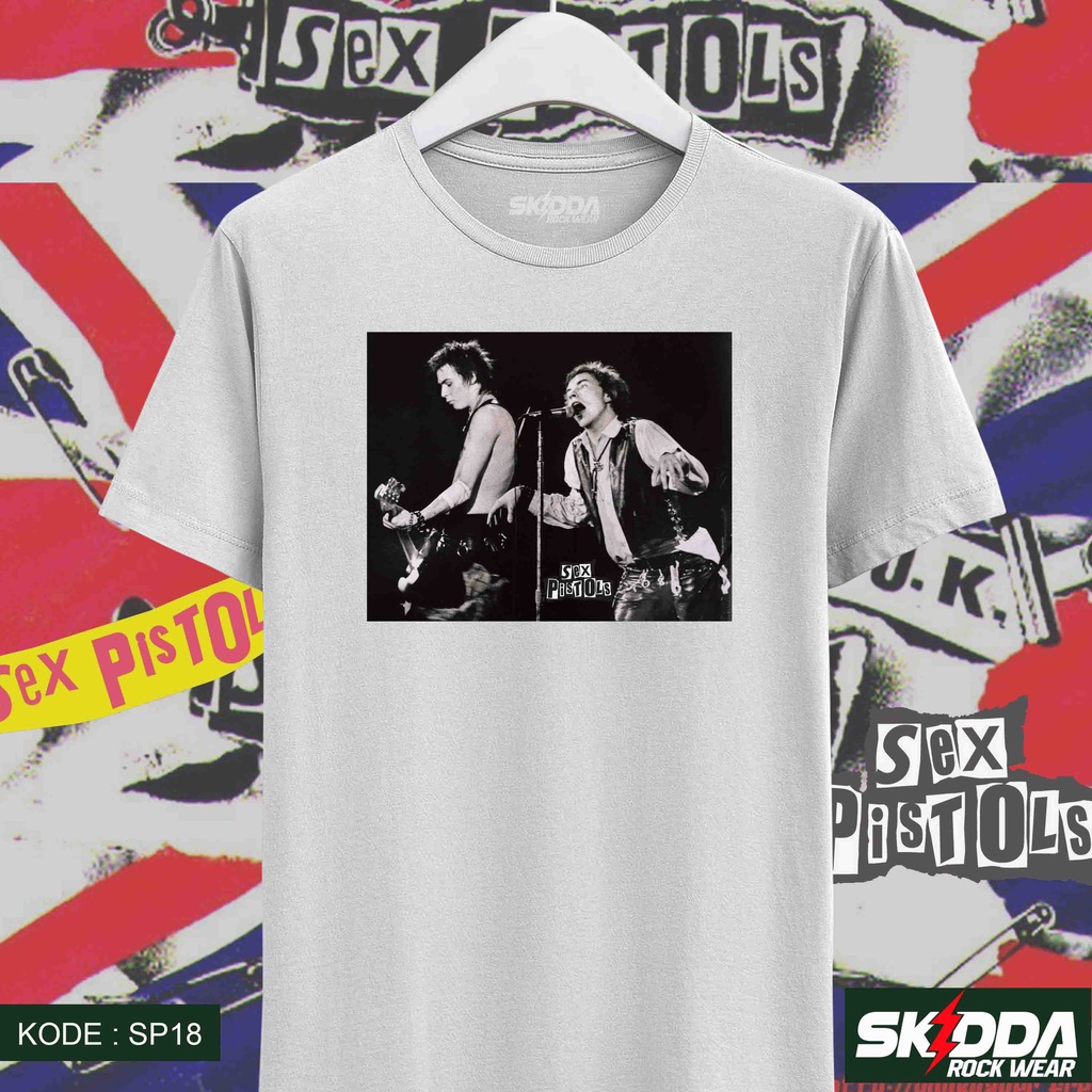 T Shirt Kaos Band Rock SEX PISTOLS – SP18 - Premium White NSA