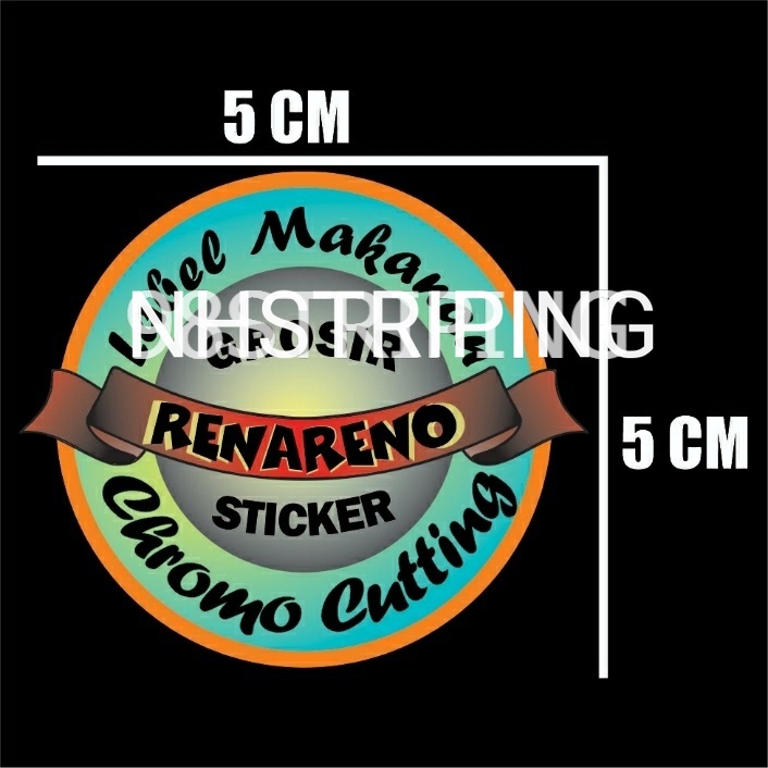 STIKER LABEL BRAND MAKANAN LOGO CUTTING TINGGAL TEMPEL DESIGN BEBAS