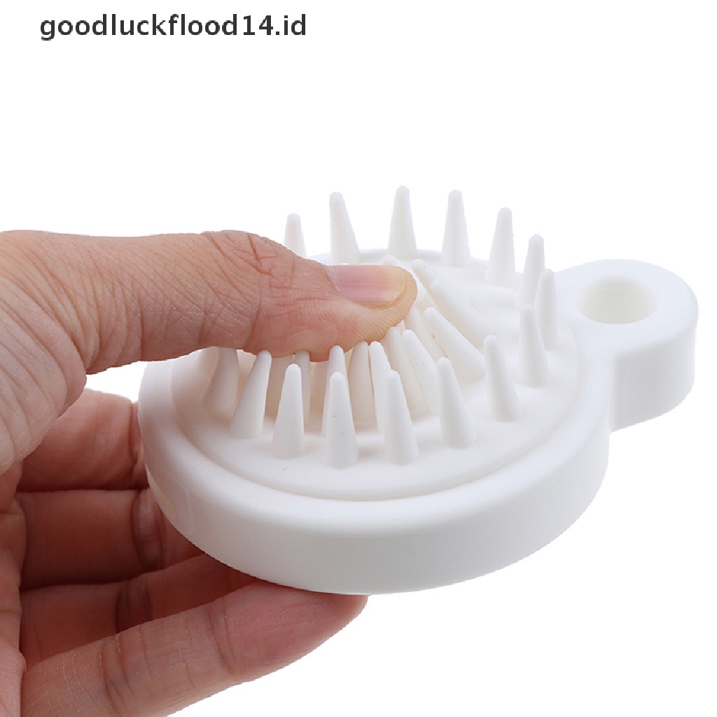 [OOID] Silicone Head Body Shampoo Scalp Massage Brush Comb Hair Washing Comb Bath Tool ID