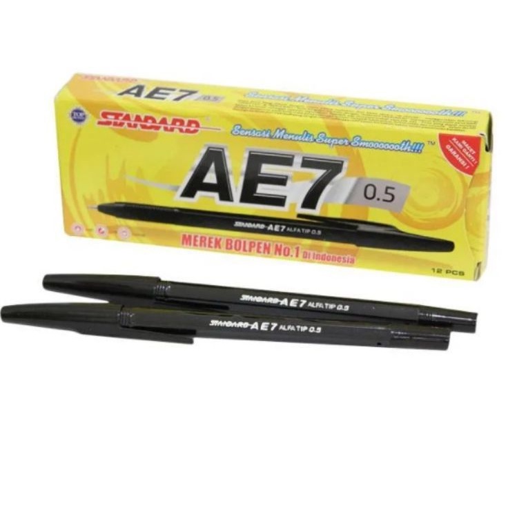 

PULPEN ( LUSIAN ISI 12PCS) BALLPOINT STANDARD AE-7/AE7 HITAM