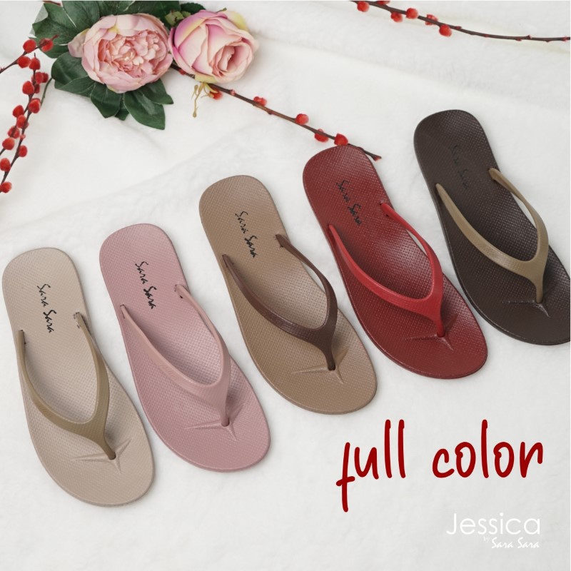 Sendal jepit wanita murah JESSICA sandal jepit cewek flat teplek casual flip flop kekinian terbaru