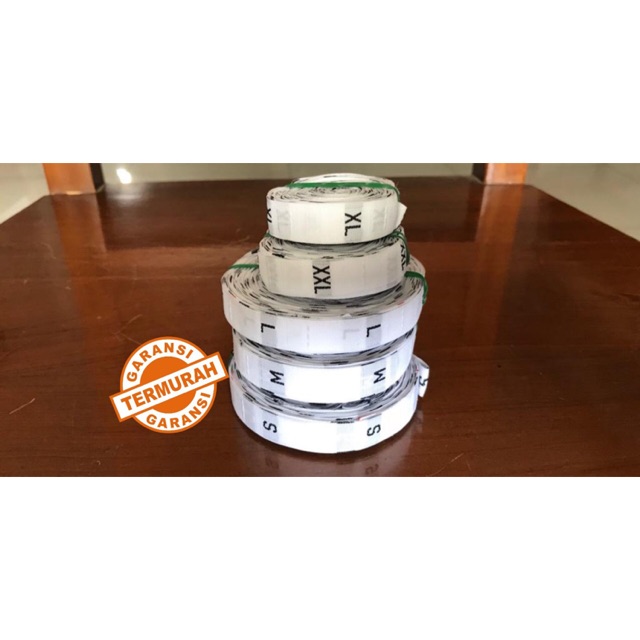 

label size putih woven