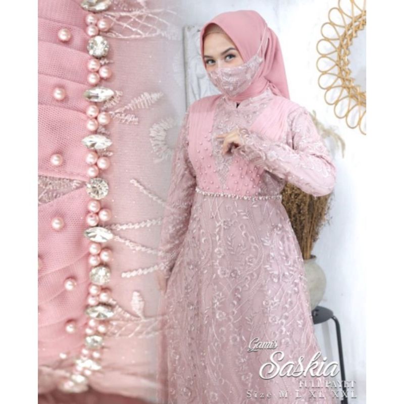 Gamis siskaa//gamis kondangan//gamis pesta terbaruu