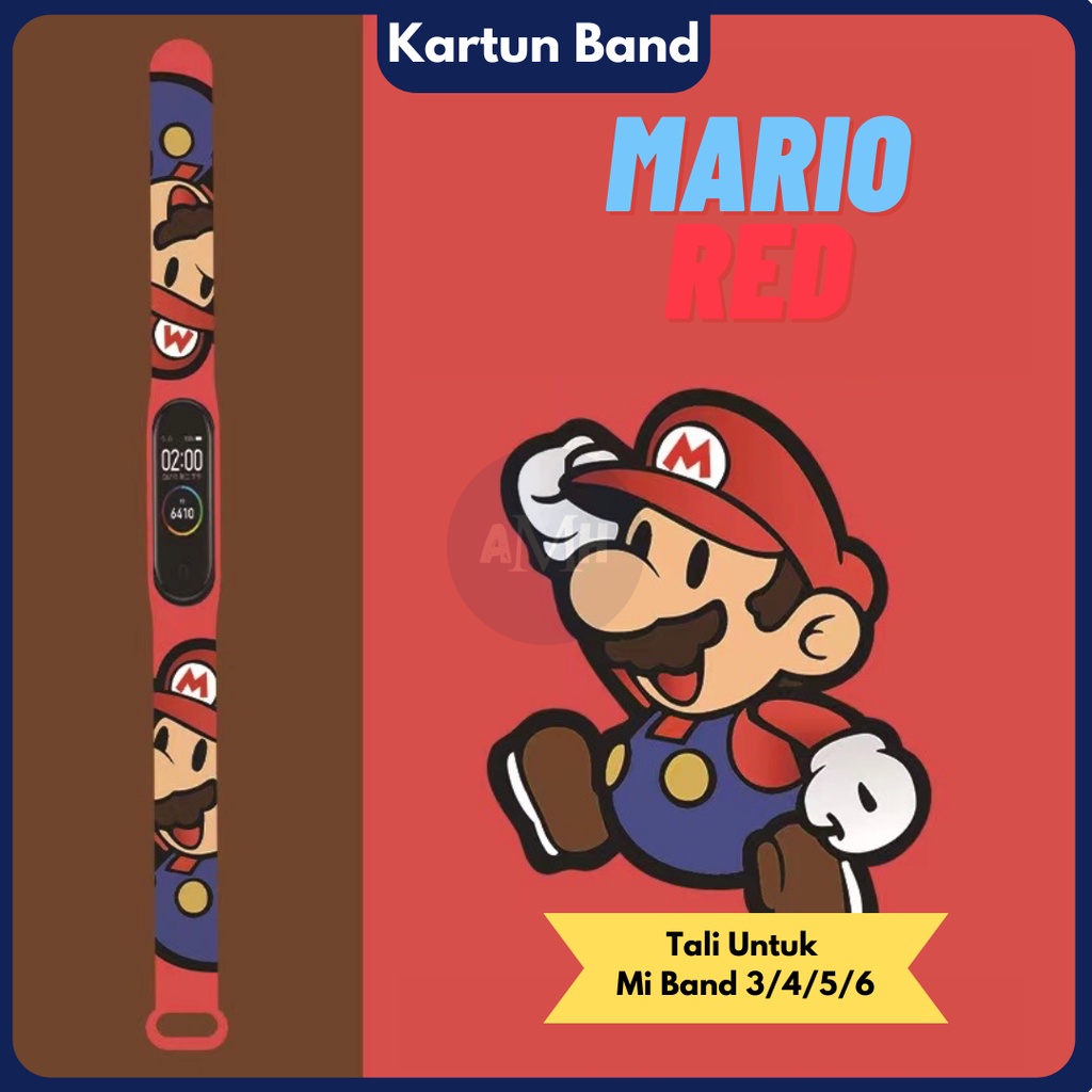 Strap M Band 3 Band 4 Band 5 Band 6 Strap Silicone Tali Pengganti Xl M Band 3/4/5/6 Lucu Motif Kartun2  Anime