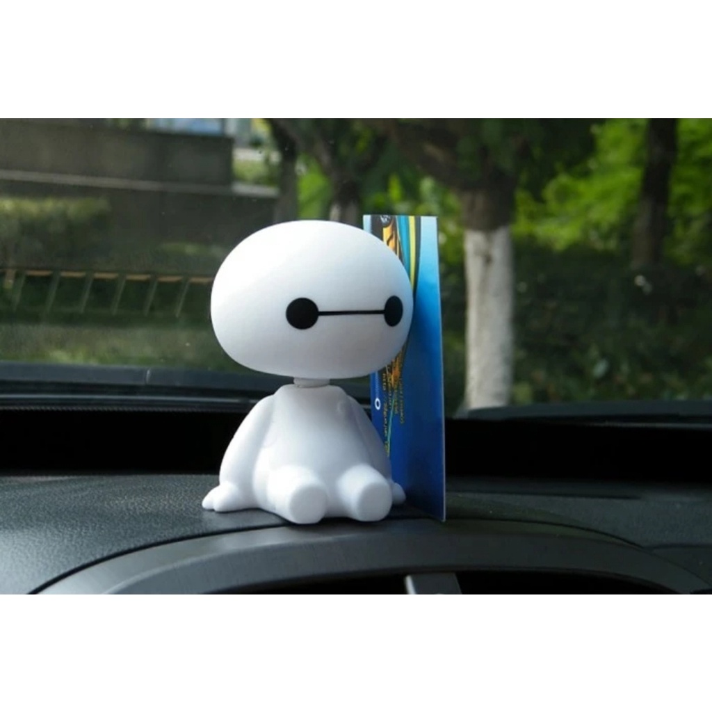 PAJANGAN MOBIL - BONEKA BAYMAX GOYANG PER - DASHBOARD MAINAN