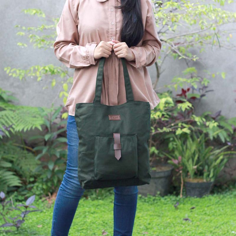 Bos - Tote Bag Canvas Premium Original Multifungsi Muat Laptop