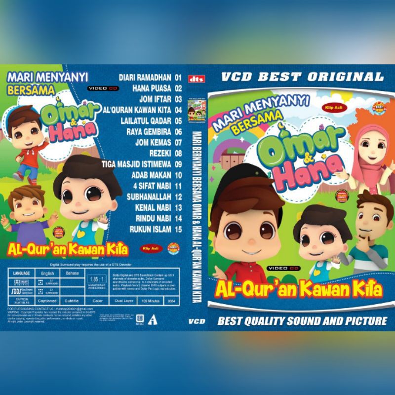 Kaset Vcd OMAR DAN HANA ALQURAN Kawan Kita